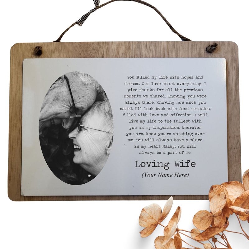 Personalised Memorial Plaque | A Part of Me | Husband | Wife PureEssenceGreetings