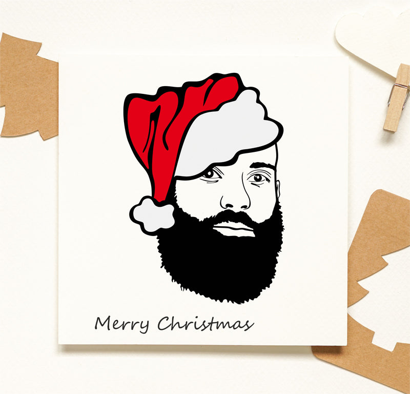 Santa Personalised Christmas Card PureEssenceGreetings
