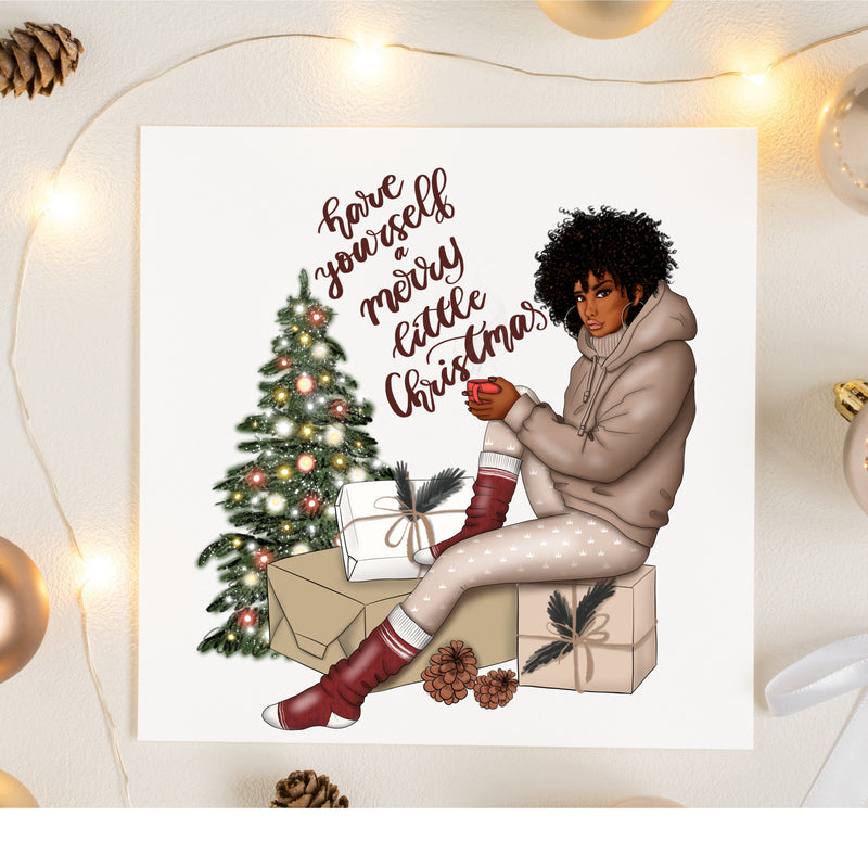 MERRY LITTLE CHRISTMAS Personalised Greeting Card PureEssenceGreetings