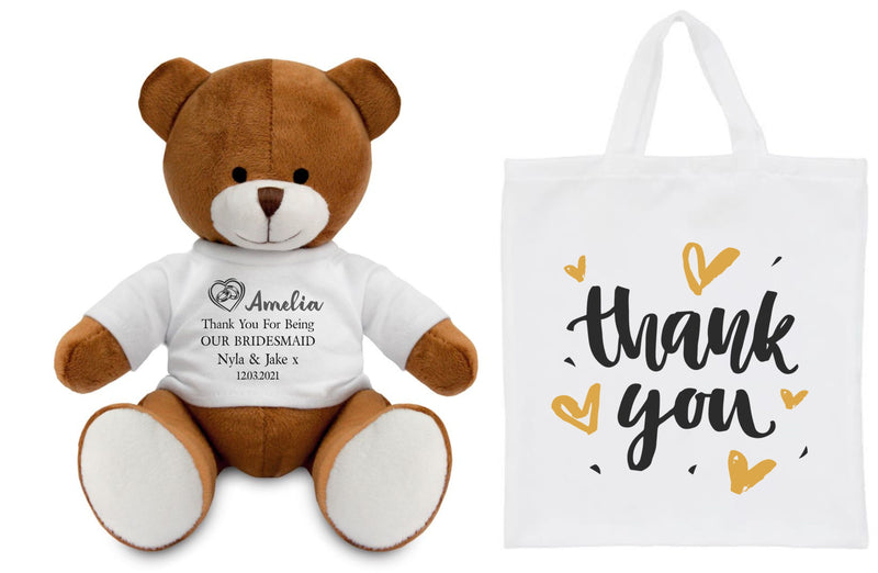 Bridal Party Personalised Teddy Bear PureEssenceGreetings