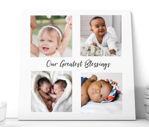 Copy of Personalised 4 Photo Ceramic Plaque  | Our Greatest Blessings PureEssenceGreetings