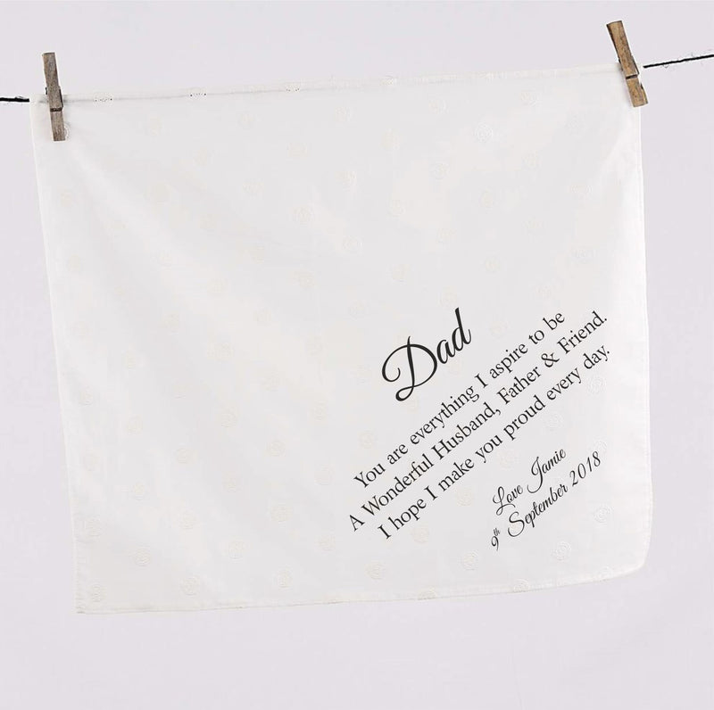 Dad Personalised Handkerchief From son PureEssenceGreetings
