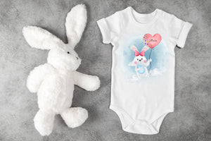 Easter Bunny Personalised Babygro | Pink PureEssenceGreetings