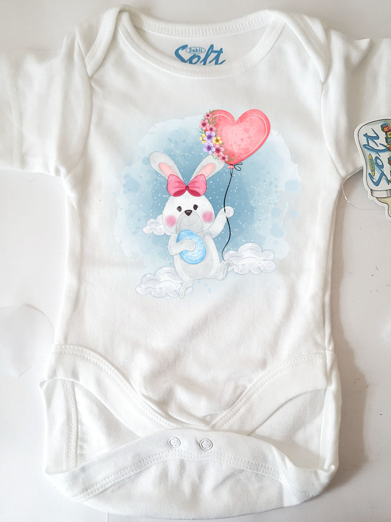 Easter Bunny Personalised Babygro | Pink PureEssenceGreetings