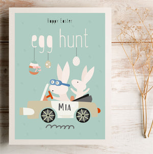Egg Hunt Happy Easter Personalised Card | E3 PureEssenceGreetings
