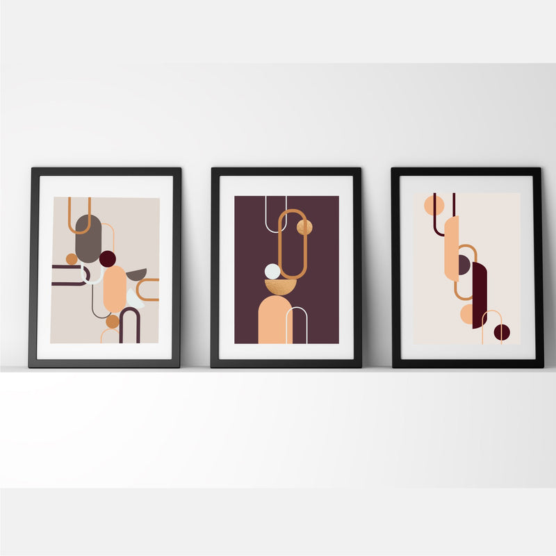 Abstract Design Frame Trio Print PureEssenceGreetings