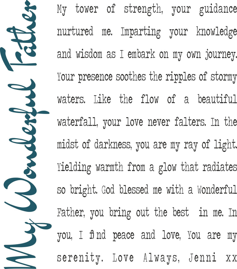 Father Personalised Framed Poem Print - Expression PureEssenceGreetings