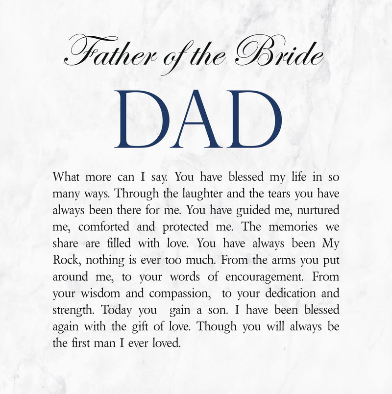 Father of The Bride Personalised Framed Poem PureEssenceGreetings