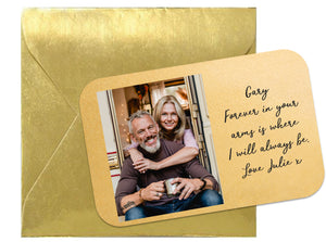Forever in Your Arms Personalised Love Wallet Card PureEssenceGreetings