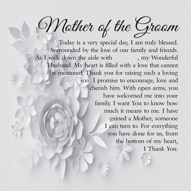 Mother of The Groom Poem Personalised Framed Poem from the Bride PureEssenceGreetings