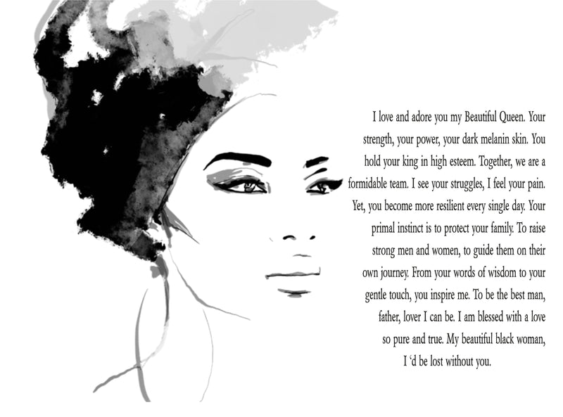 My Beautiful Queen Personalised Poem print PureEssenceGreetings