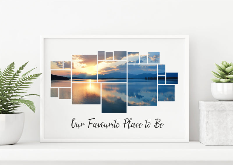 Our Favourite Place Landscape Wall Art Photo Collage Print PureEssenceGreetings