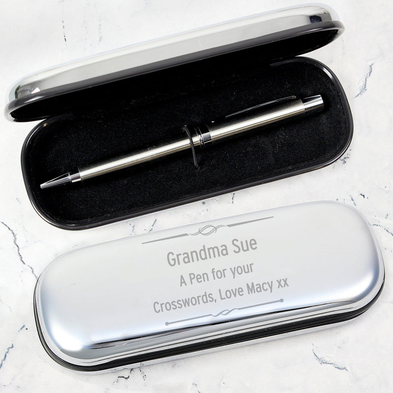 Personalised Scroll Pen and Box Set Pure Essence Greetings