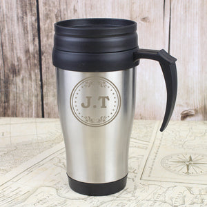 Personalised Monogram Travel Mug - PureEssenceGreetings 