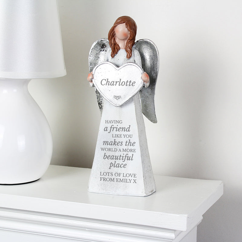 Personalised 'A Friend Like You' Angel Ornament - PureEssenceGreetings 