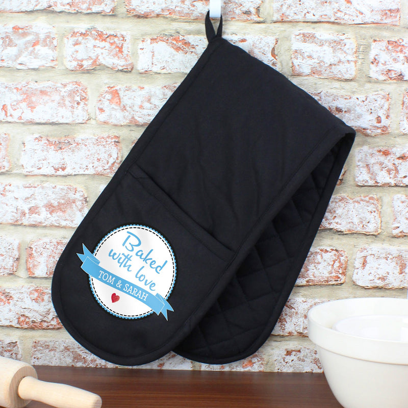 Personalised Baked With Love Oven Glove - PureEssenceGreetings 