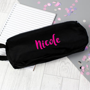 Personalised Pink Name Pencil Case - PureEssenceGreetings