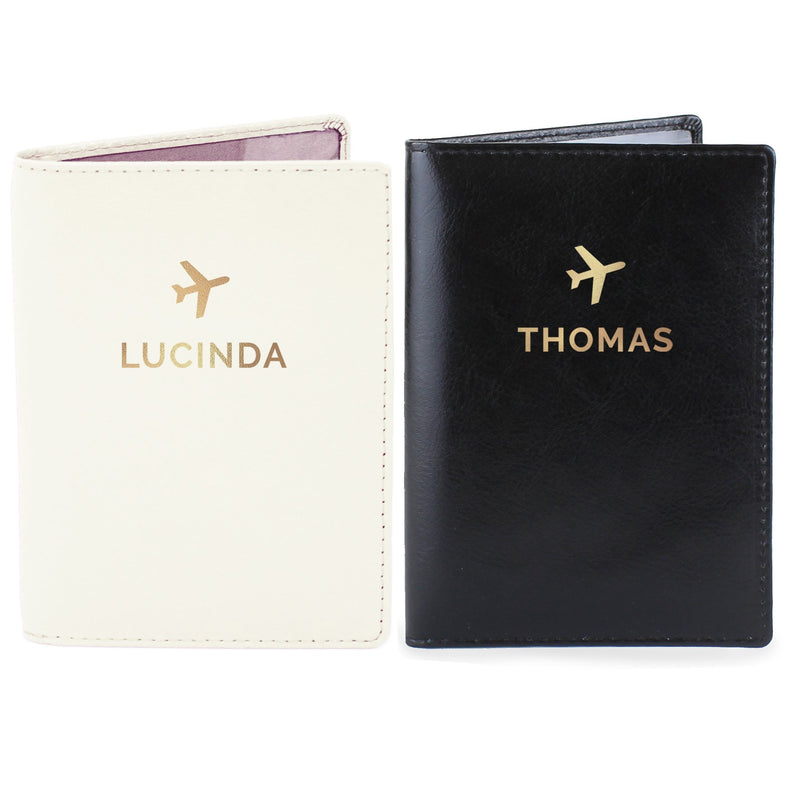 Personalised Gold Name Passport Holders Set - PureEssenceGreetings