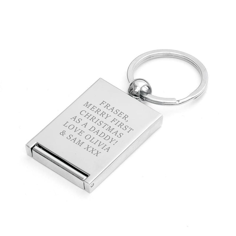 PERSONALISED HOME WITH DADDY FRAME KEYRING PureEssenceGreetings
