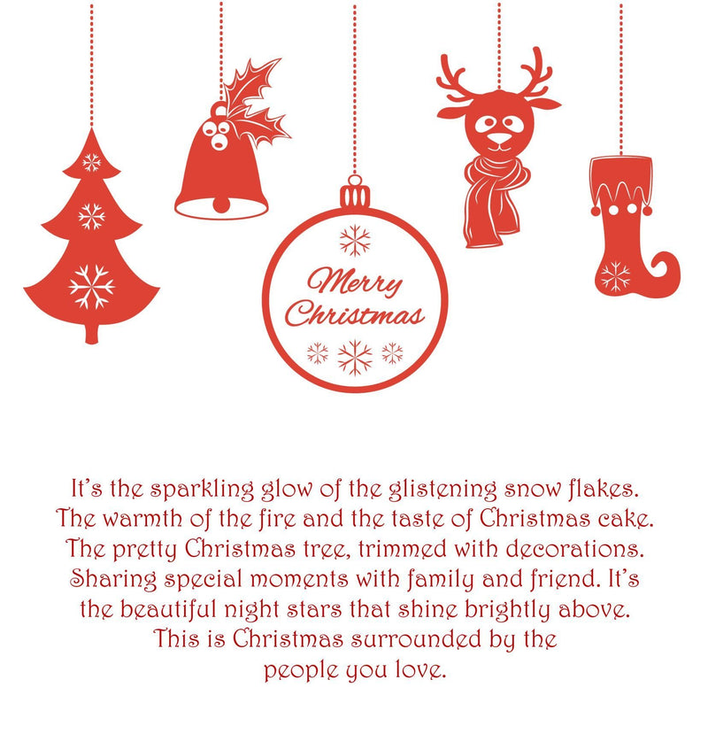 A photo of the "merry christmas" Personalised Christmas Card. - PureEssenceGreetings