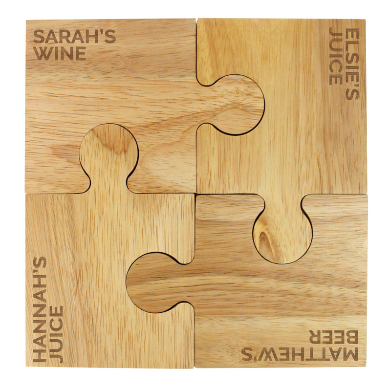 Personalised Free Text Jigsaw Coasters PureEssenceGreetings