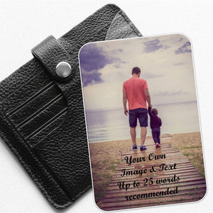 Personalised Photo Wallet Card | Aluminium | Portrait - PureEssenceGreetings