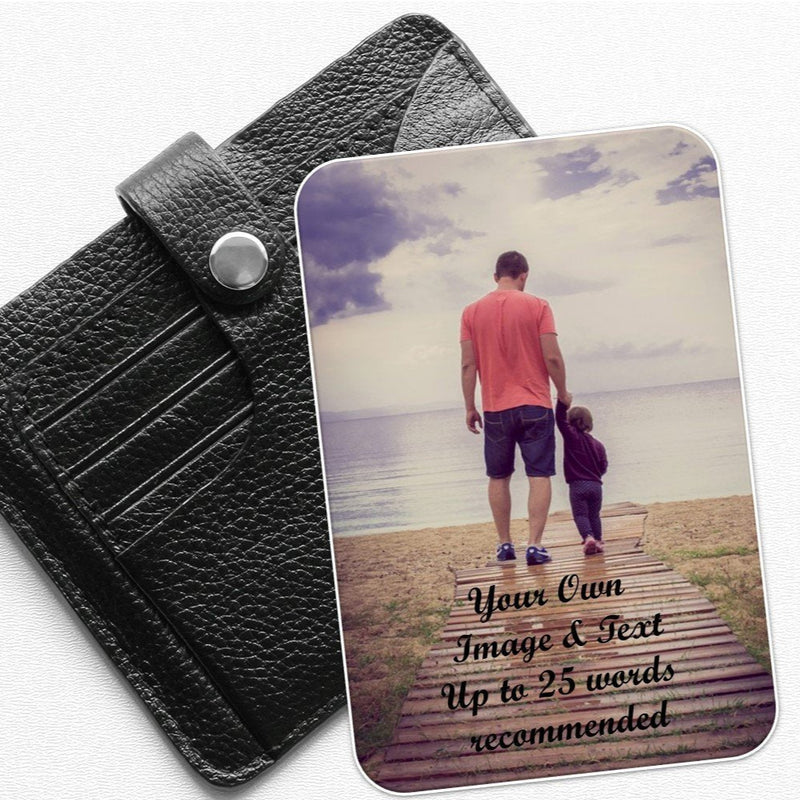 Personalised Photo Wallet Card | Aluminium | Portrait - PureEssenceGreetings