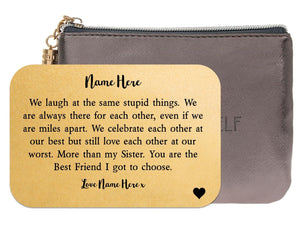 Sister Personalised Keepsake Mini Cards - More Than/Sister - PureEssenceGreetings