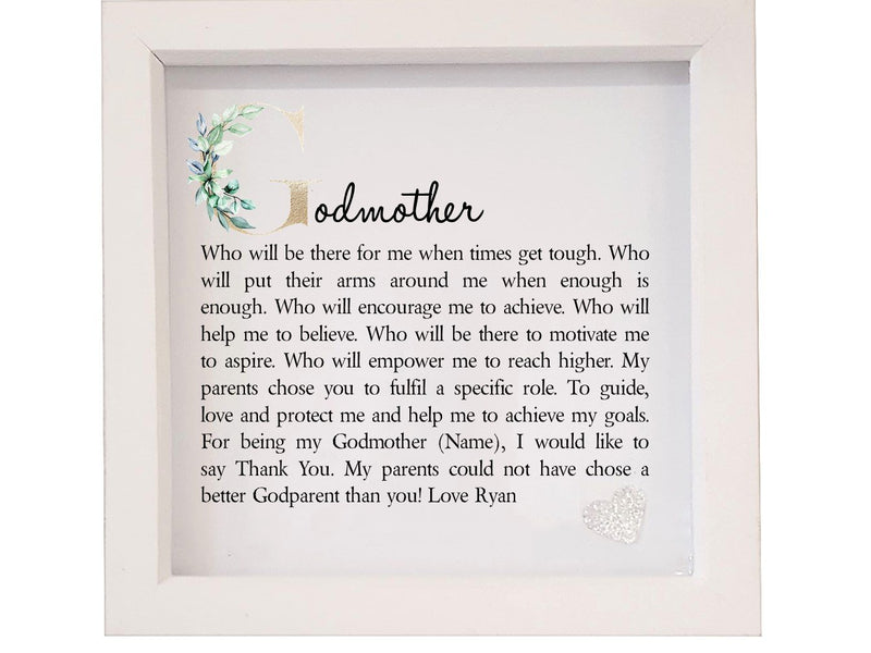 Godmother Personalised Framed Poem - PureEssenceGreetings