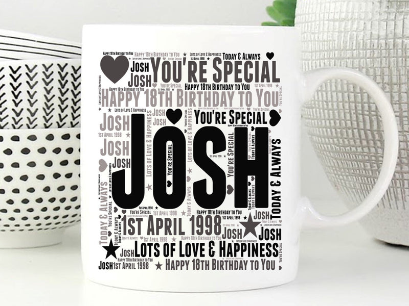 Personalised Birthday Mug. Suitable for any age. 13th 16th 18th 21st 25th 30th 40th 50th 60th 70th 80th 90th - PureEssenceGreetings 