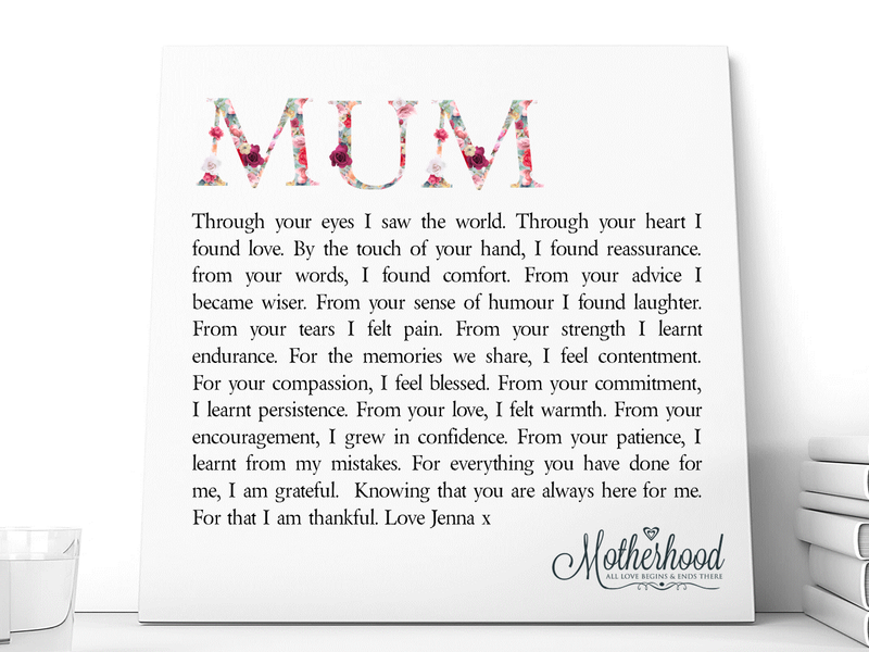 Mum Personalised Ceramic Plaque - PureEssenceGreetings 