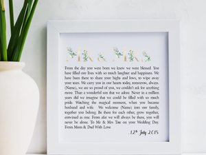 Son & Daughter in Law Wedding Poem - PureEssenceGreetings
