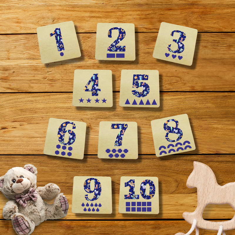 Number Flash Cards with Personalised Bag PureEssenceGreetings