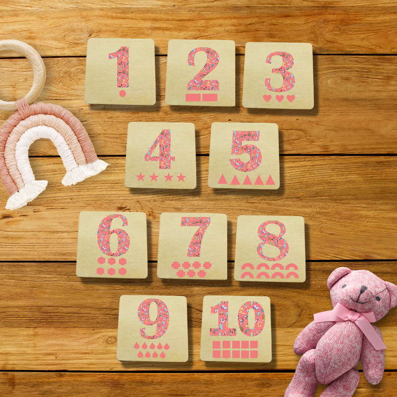 Number Flash Cards with Personalised Bag PureEssenceGreetings