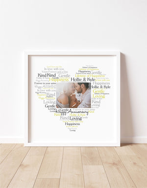 Word Art Personalised Photo Frame PureEssenceGreetings