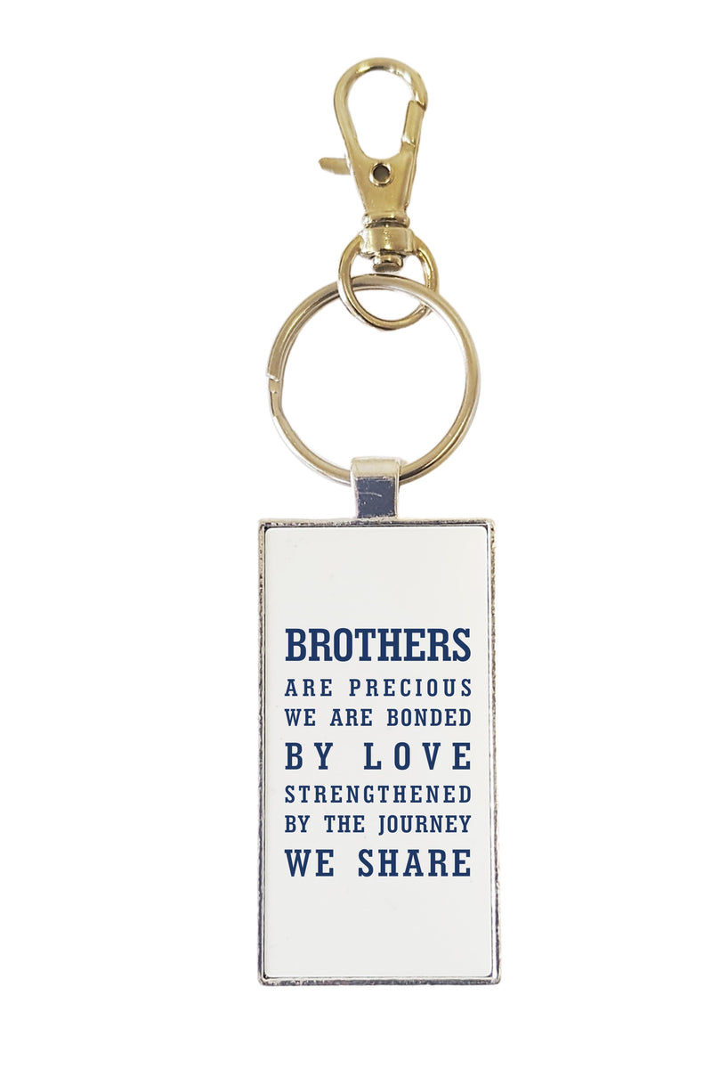 Personalised Brother Aluminium Keyring | Journey. PureEssenceGreetings 