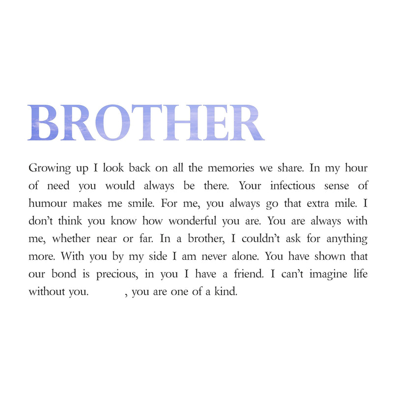 Brother Personalised Framed Poem PureEssenceGreetings
