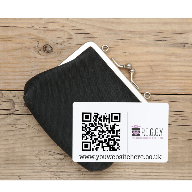 Custom Business Metal Wallet QR Code Scan Card Pure Essence Greetings