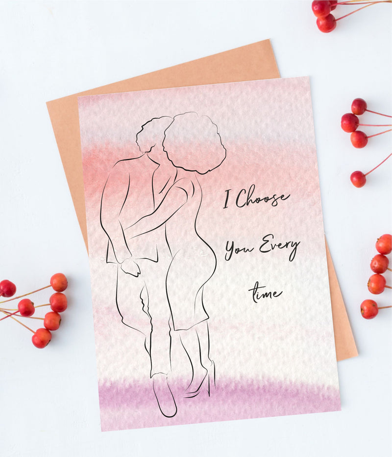 I Choose you Everytime - Personalised Love Card PureEssenceGreetings