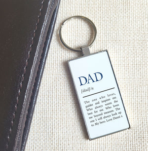 Personalised Dad Keyring PureEssenceGreetings 