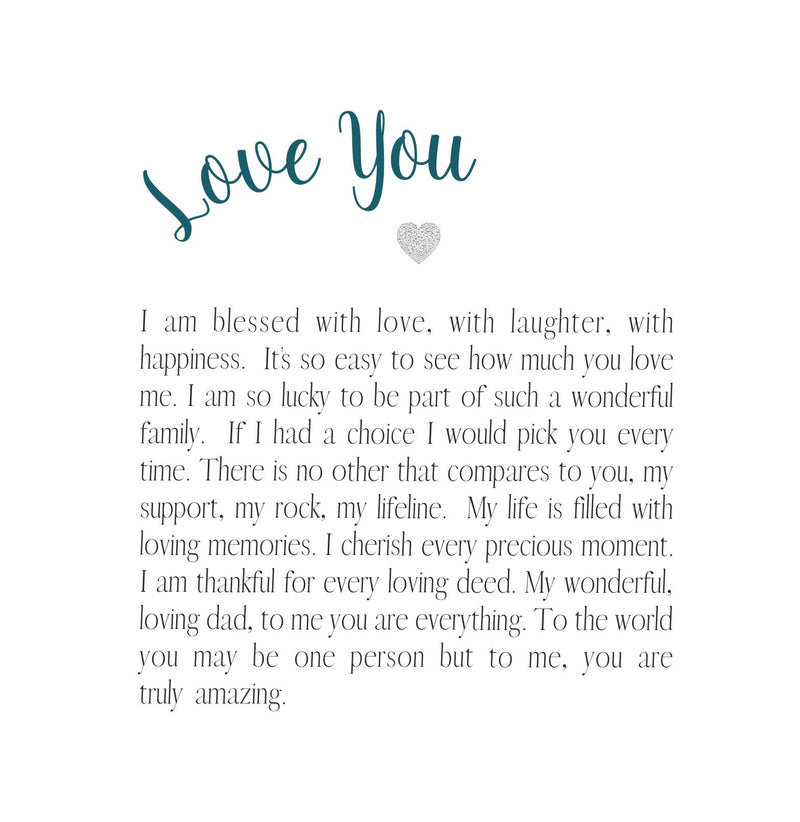 Dad Personalised Keepsake Card PureEssenceGreetings