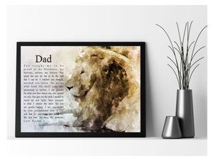 My Hero My Dad Framed Framed Personalised Poem - PureEssenceGreetings