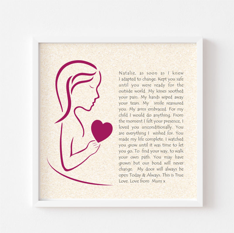 Daughter Personalised Poem Print | Unframed | Framed PureEssenceGreetings