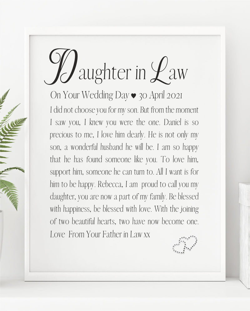 Daughter in Law Poem | Your Wedding Day PureEssenceGreetings