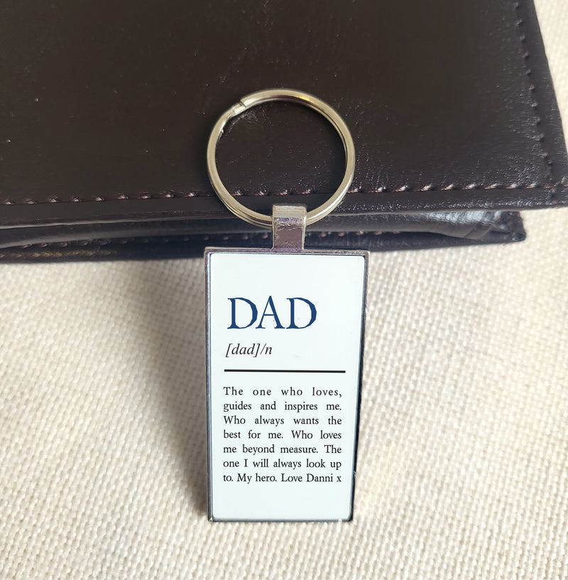 Personalised Dad Keyring PureEssenceGreetings