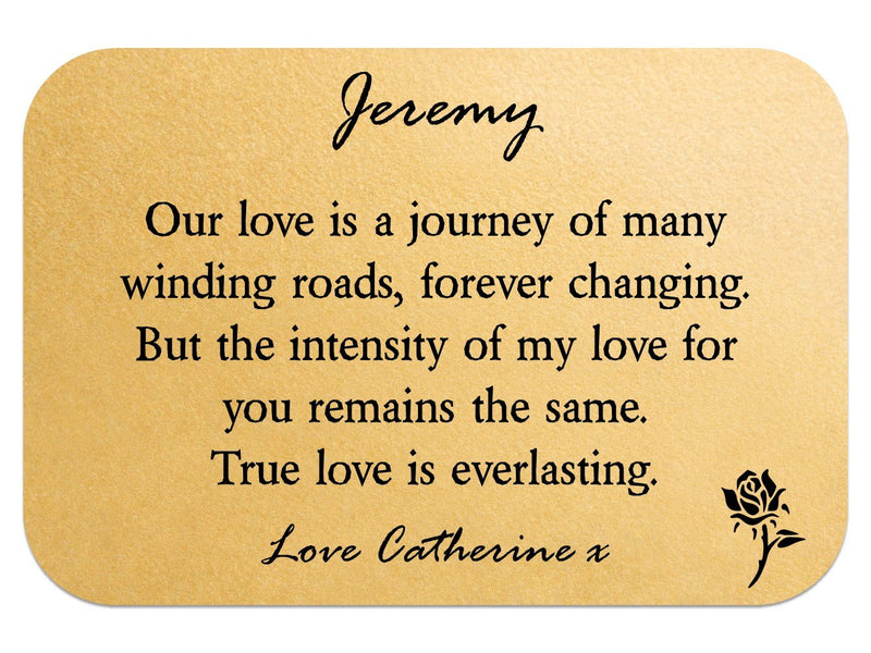 Personalised Love Wallet Card | Evertlasting - PureEssenceGreetings