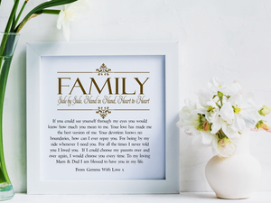 Mum & Dad Poem Personalised Framed Poem | I Am Blessed - PureEssenceGreetings
