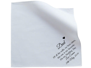 Father of the Bride Handkerchief - PureEssenceGreetings 