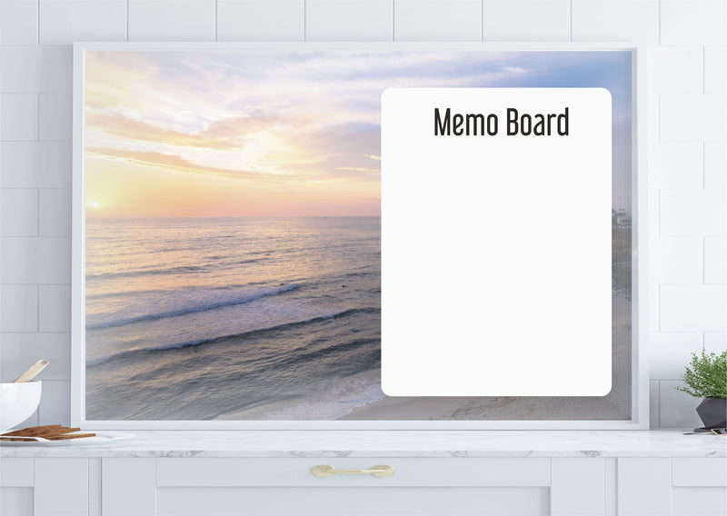 Personalised Landscape Framed Photo Memo Notice Wipe Board | A3 PureEssenceGreetings