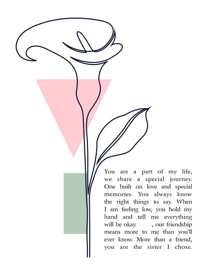 Friendship Personalised Framed Poem | Sister I Chose PureEssenceGreetings